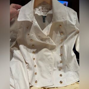 Ralph Lauren White St. Tropez Double Breasted Jacket Small
Gold Buttons